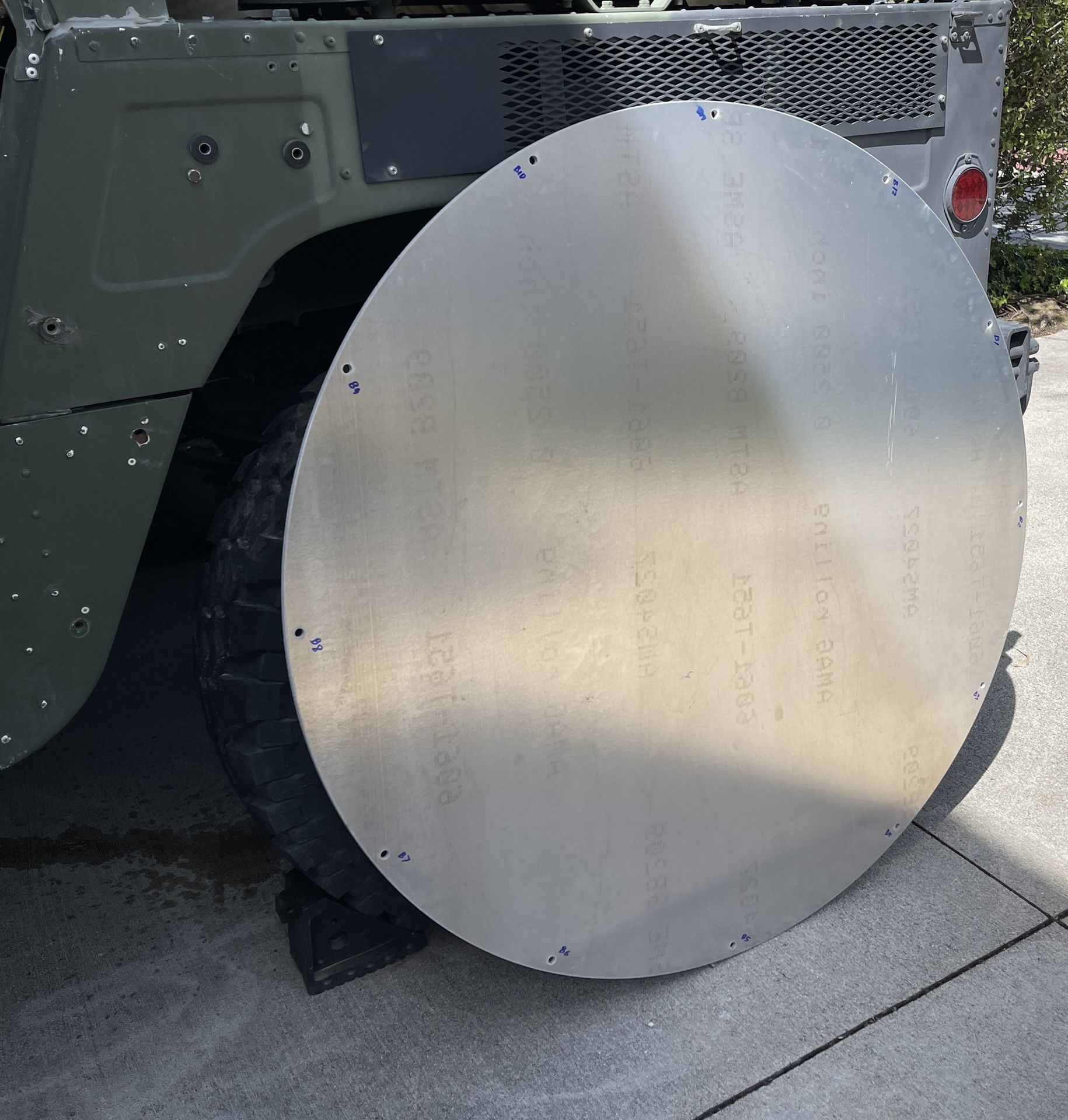HMMWV M1167 M1151 M1165 Turret Cover Plate