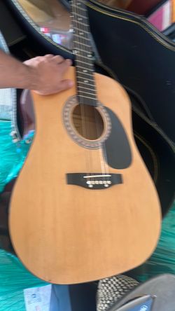 Burswood signed acoustic guitar