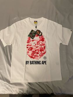 Pink and white bape shirt