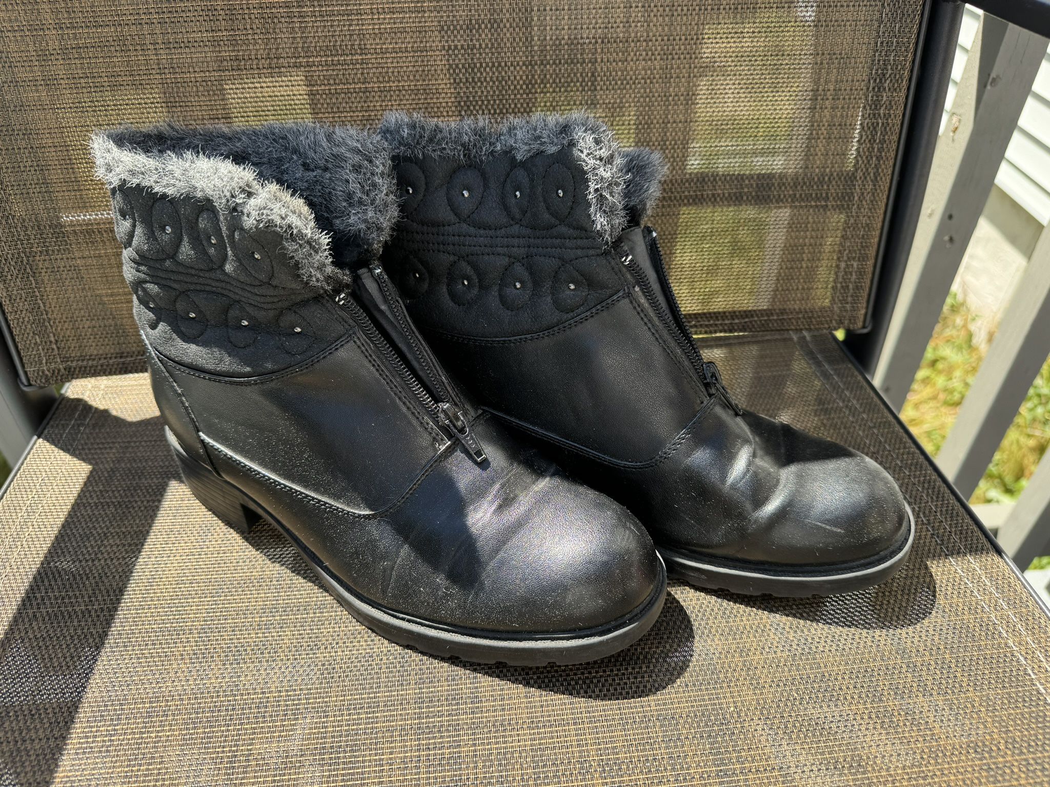 White Stag Fur Lined Ankle Boot