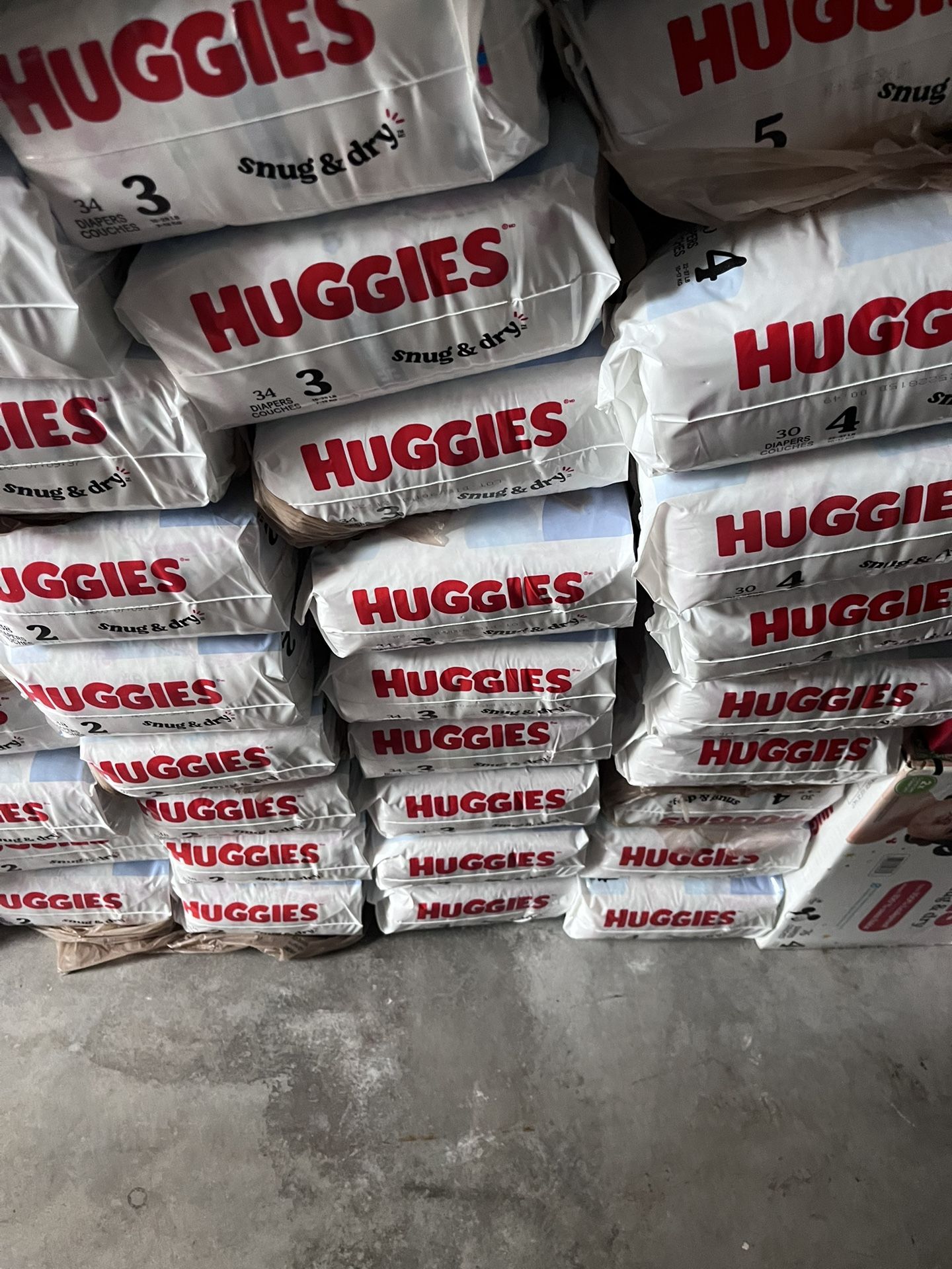 Huggies Diapers Sizes 1,2,3,4,5,6