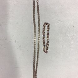 Gold plated 14K chain, Gold plated 750 bracelet 