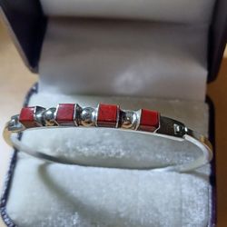 Beautiful Vintage Taxco Mexico Lock Bracelet Sterling Silver 