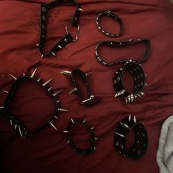 spike and studded chokers & bracelets