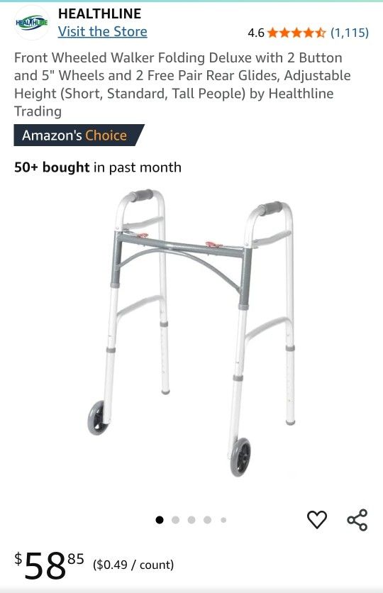 Foldable Walker Grey, New