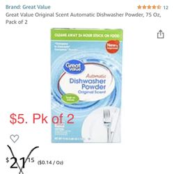 Dishwasher Powder 2/pk $5