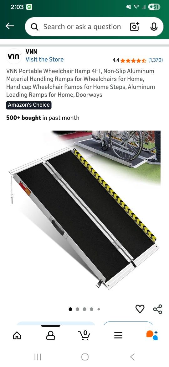 4ft Portable Wheelchair Ramp