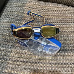 New Aqua Sphere Titanium Mirror, Lens, Swimming Goggles.