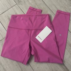NWT 🍋 Lululemon 🍋 Wunder Train  25"  size 8 POW PINK TONE