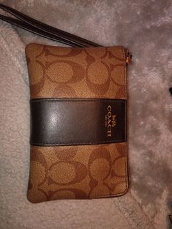 Coach corner zip wristlet