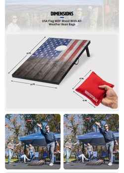 Wild Sports USA Flag Cornhole Board Set