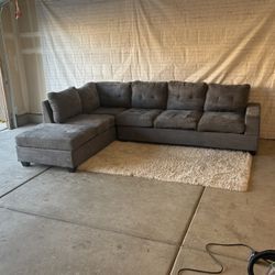 Free Delivery! Modern Gray L-Shaped Sectional
