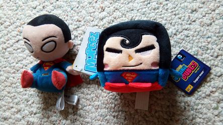 2x Superman plush toys/ Square Box plushie