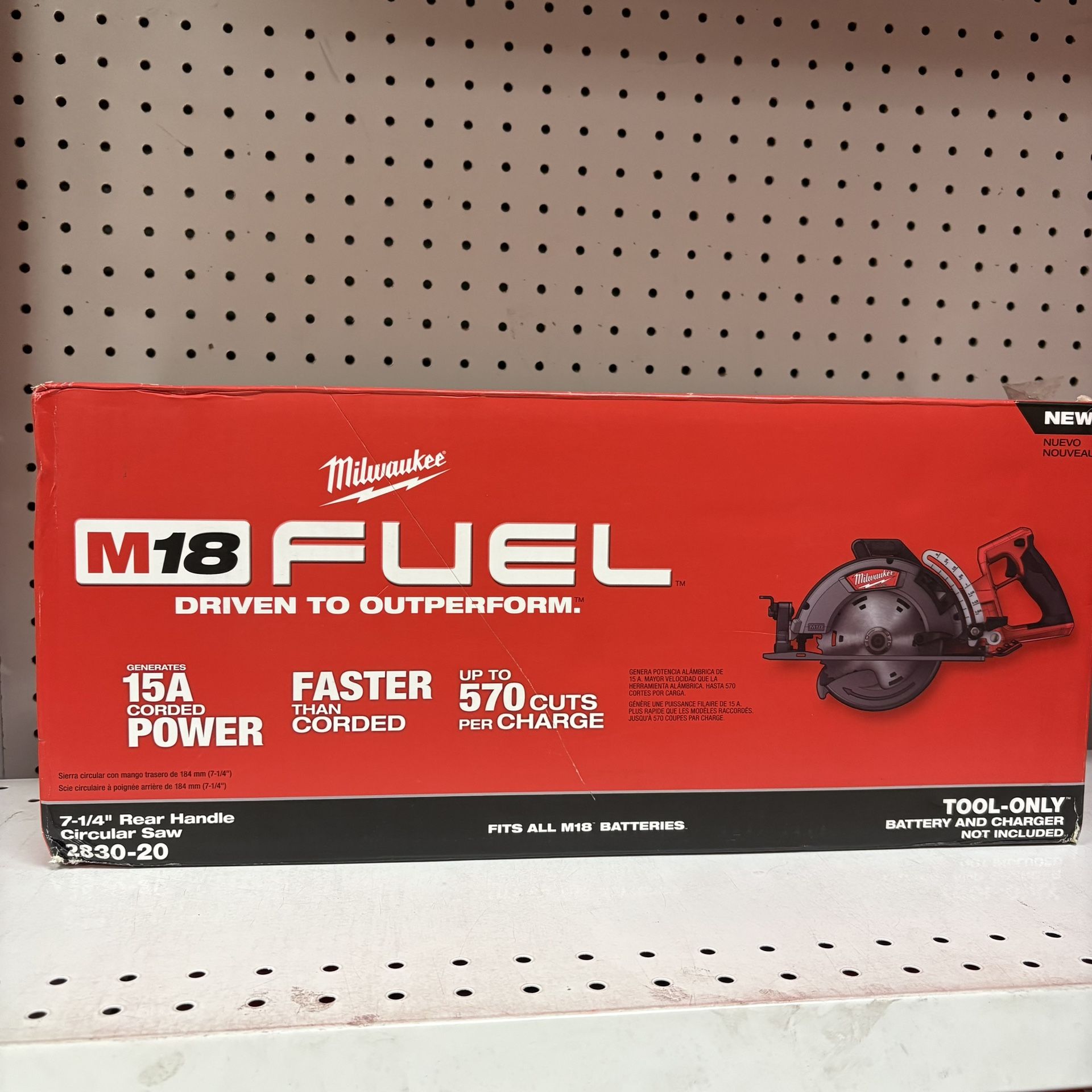 Milwaukee New 71/4” Circular Saw 18M Fuel