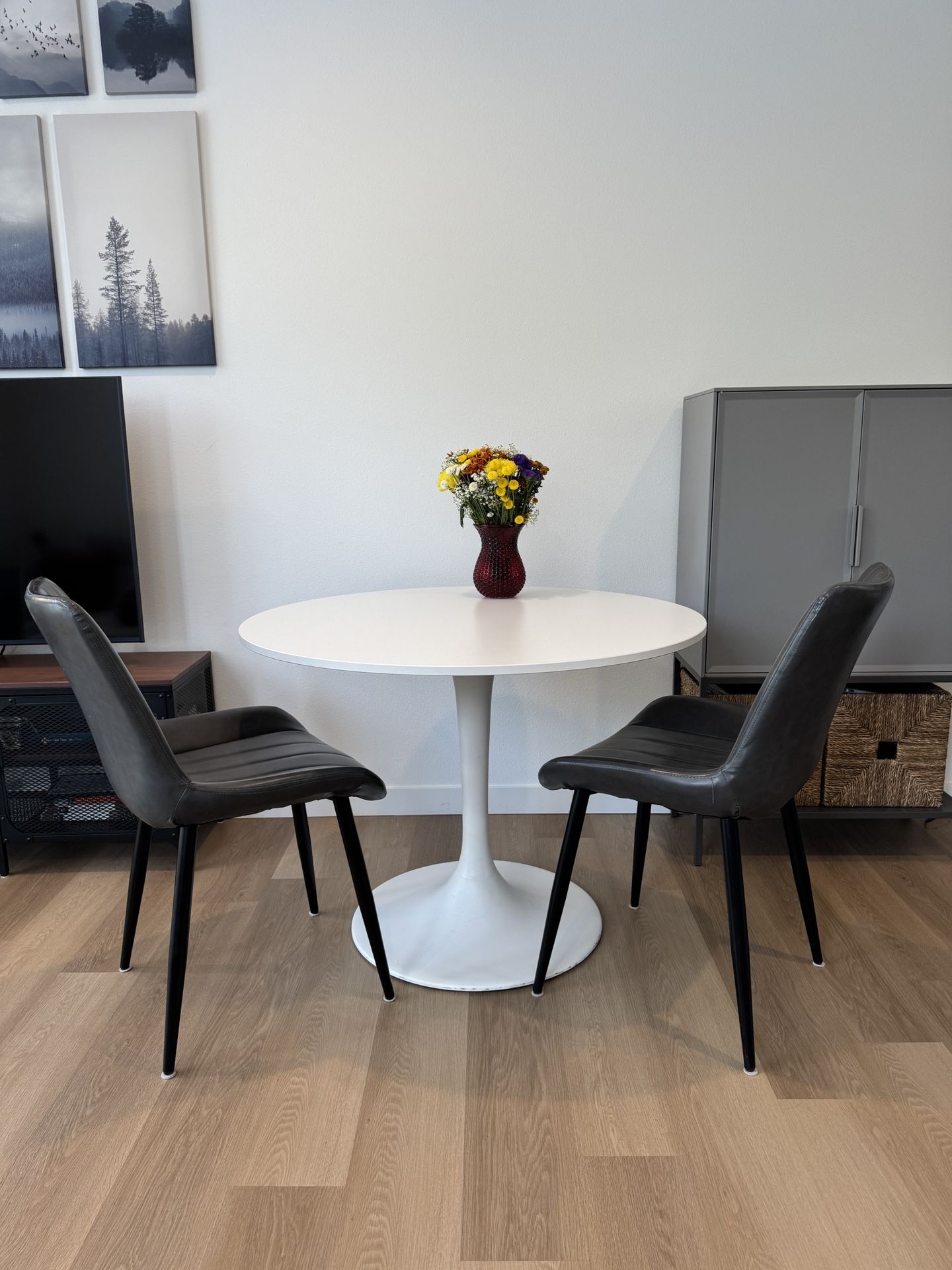 IKEA DOCKSTA Dining Table + 2 Chairs