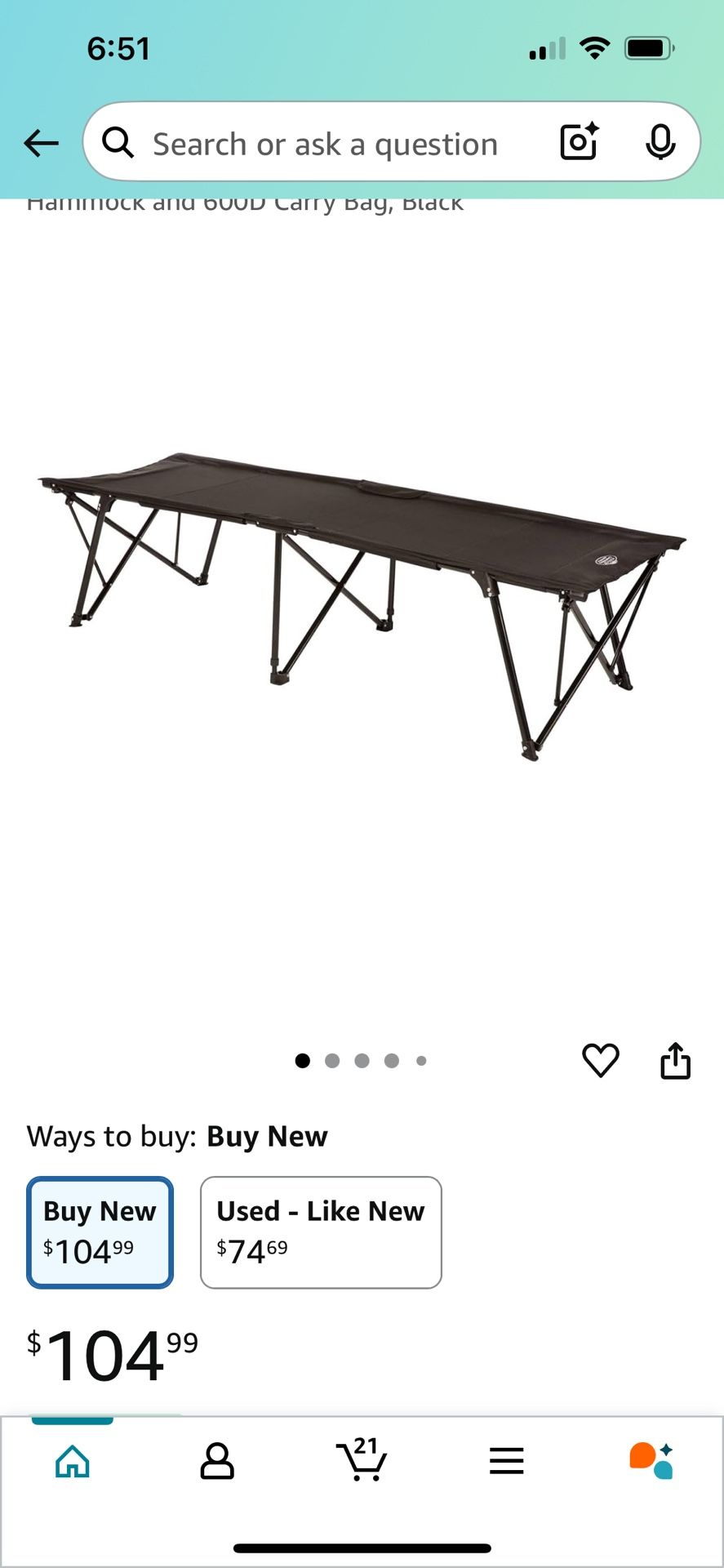 Camping Bed