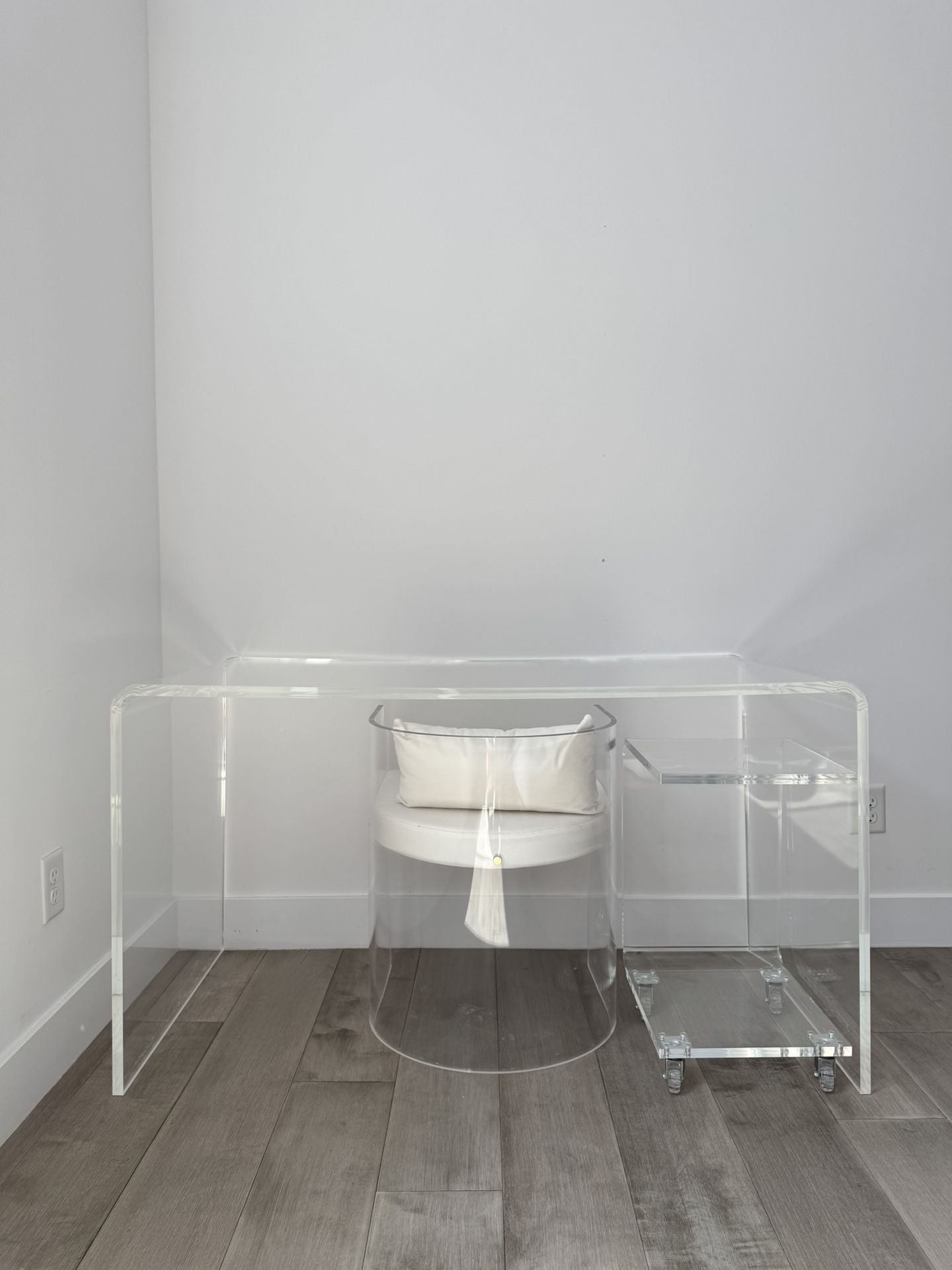 CB2 Acrylic Desk and Chair