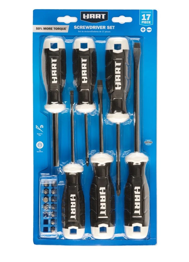 HART 17 Piece Magnetic Screwdriver Set