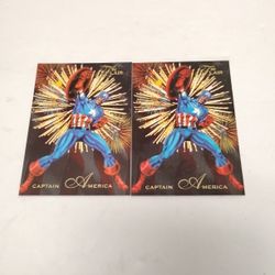 2 Old 1994 Marvel Universal - Captain America Cards Flair #16