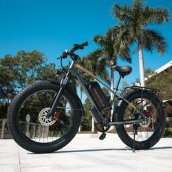 New 1000W Electric Bike for Adults, 7 Speed Ebike with 26" Fat Tire, Max 30MPH & 50 Miles, 48V 18.2Ah Battery, Hydraulic Disc Brake, All-Terrain Moped