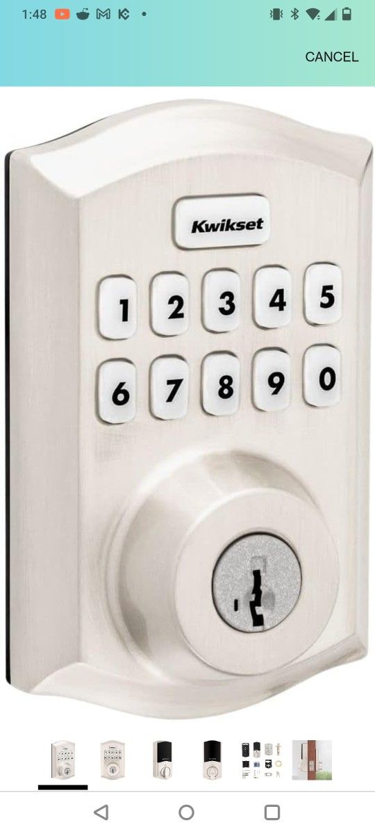 Kwikset Home Connect 620 Smart Lock Deadbolt Satin Nickel