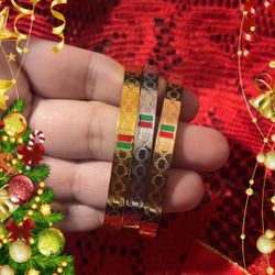 Stainless Steel Triple Bangles ( 3 Different Colors)