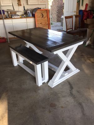 Farmhouse Dining Table And Bench For Sale In Huntsville OH Farmhouse Dining Table And Bench For Sale In Huntsville OH