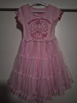 Pink strawberry  shortcake girl dress 5t