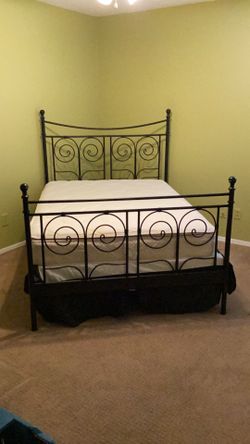 Full size bed and mattress