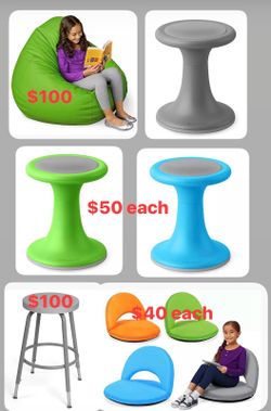 Lakeshore Flex Space Stools, beanbag, floor seats