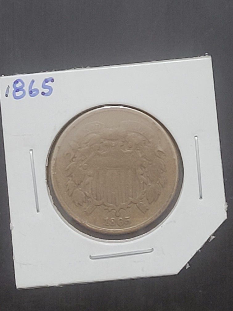 1865 American Two Cent Coin
