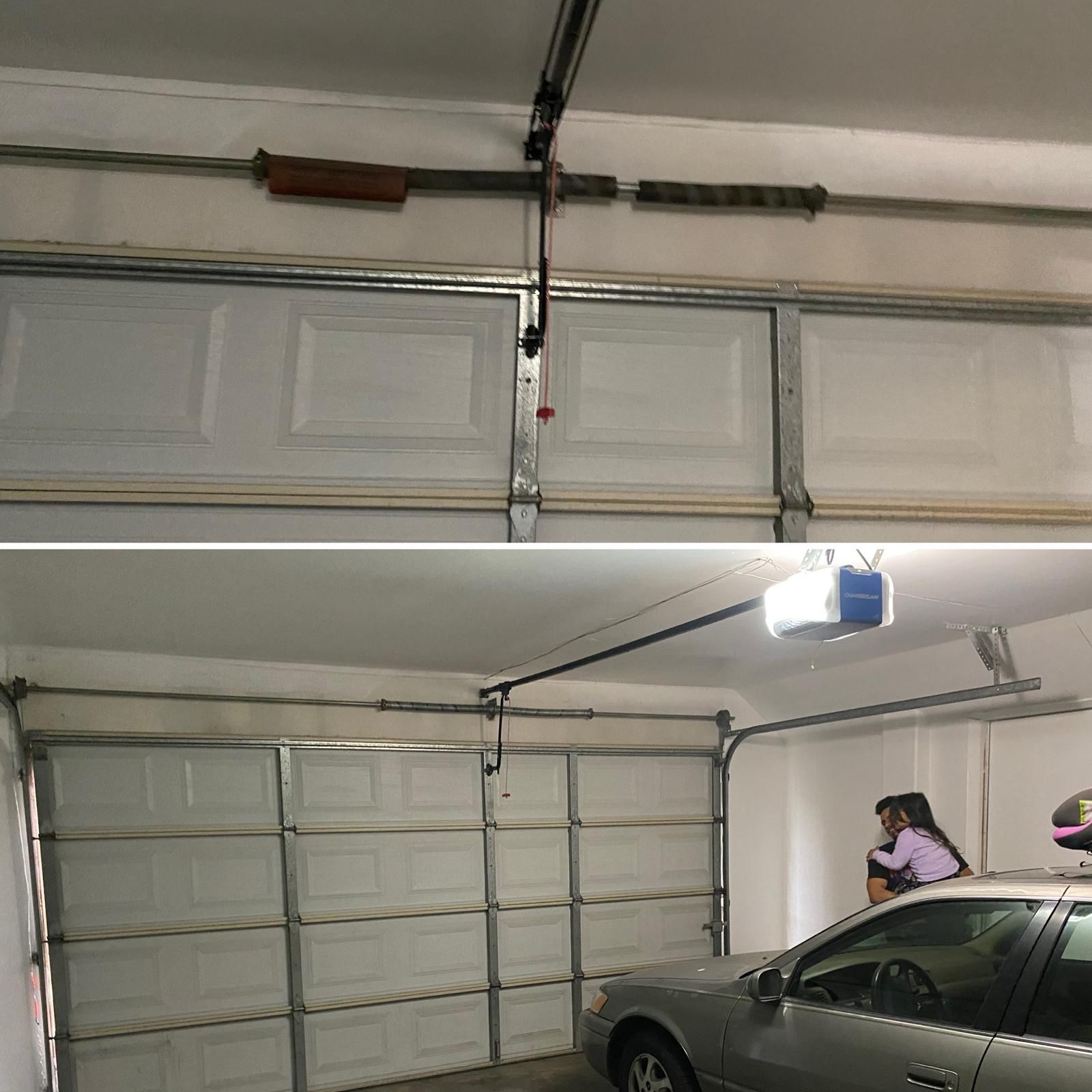 Overhead Garage Door Spring Opener Off Track Adjustment Replace And Parts