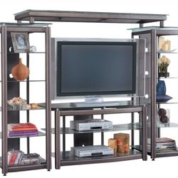 Shelving And Table Entertainment Center 