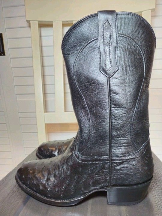 Cody James 1978 Chapman Full Quill Ostrich Western Boots Round Toe Men Sz 9.5 EE