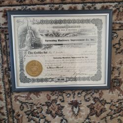 Vintage Stock Certificate