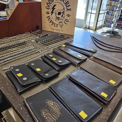 Leather Wallets & Chains $75 FIRM 