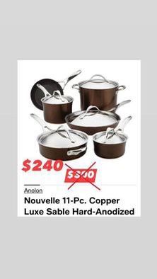 Anolon Nouvelle 11-Pc. Copper Luxe Sable Hard-Anodized