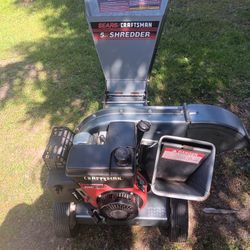 craftsman chipper/shredder with 5 hp motor runs great 