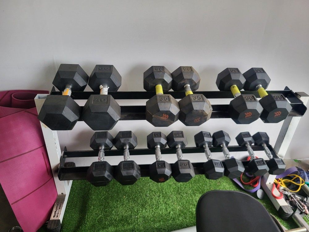 Dumbells With Rack.