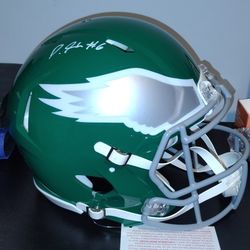 Full Size Devonta Smith Autographed Helmet With Coa