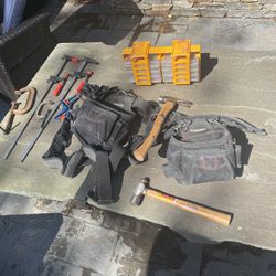 Husky tool pouch hammers clamps all for $75