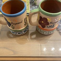 2 Large Mugs From Cozumel