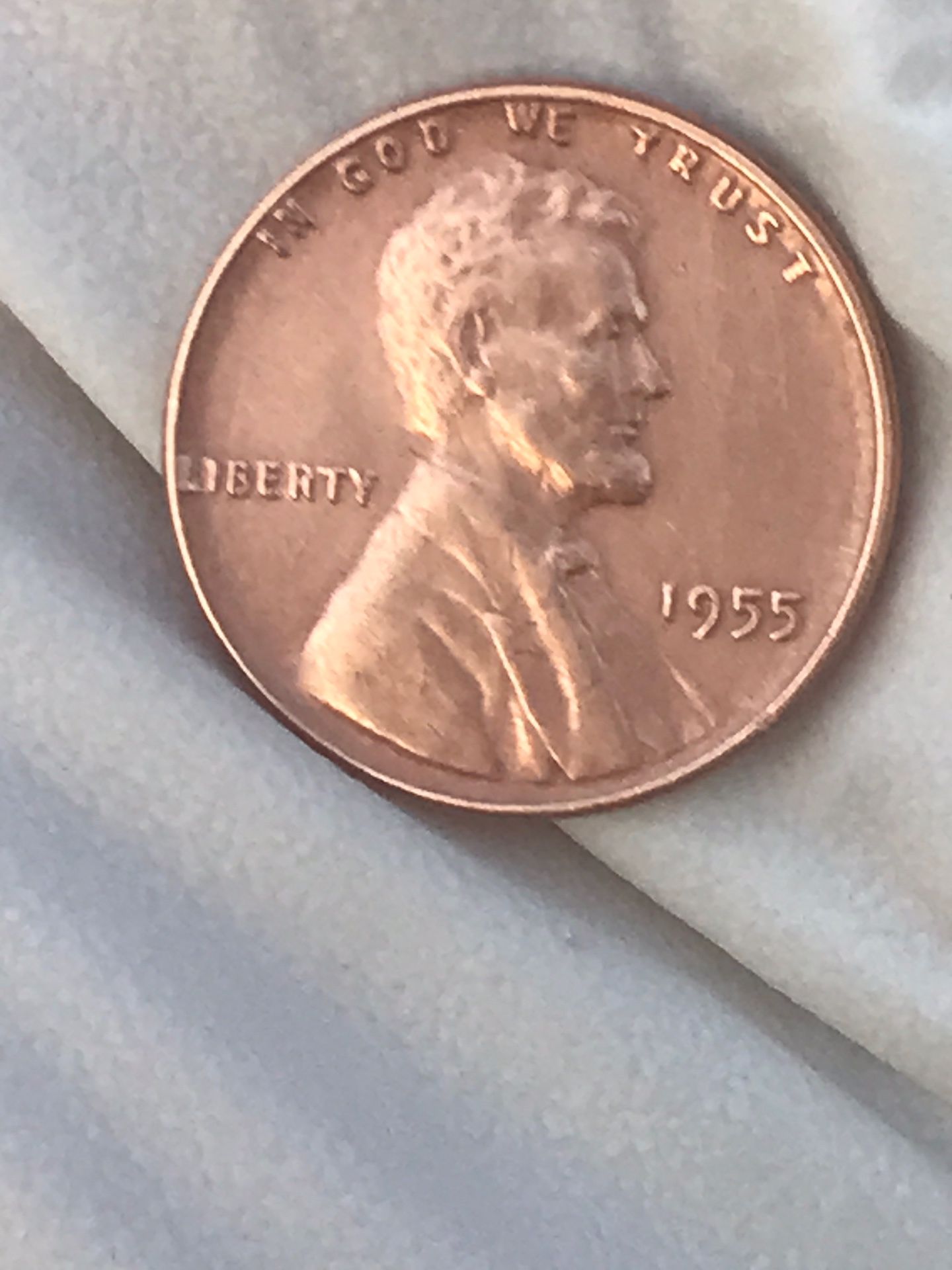 1955 Lincoln One Cent Penny Doubled