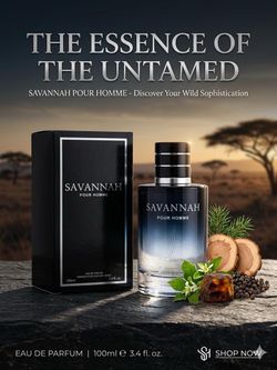 Savannah Pour Homme Eau de Parfum for Men 3.4 fl. oz. Inspired by