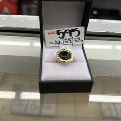 Women’s obsidian stone statement ring