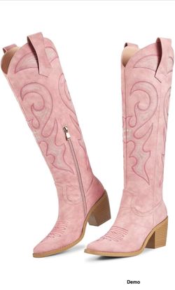 wetkiss Knee High Cowboy Boots (US7)