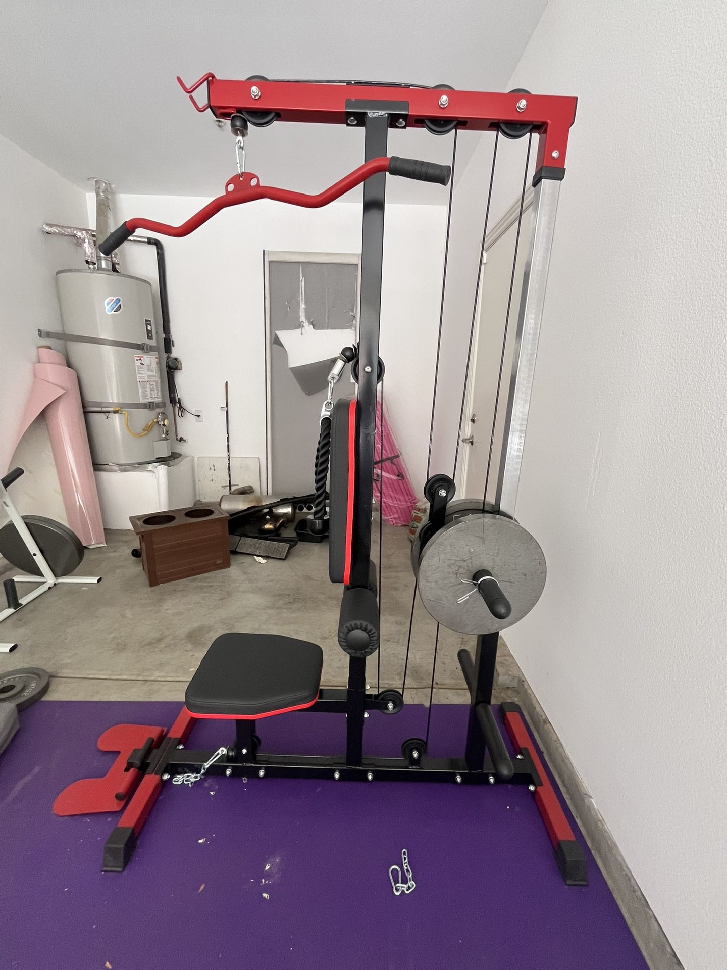 Lat Pulldown & Low Row Cable Machine - Home Gym