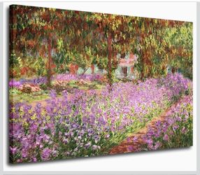 Irises in Monet’s Garden Wall Art 🖼️ (30” x 40”)