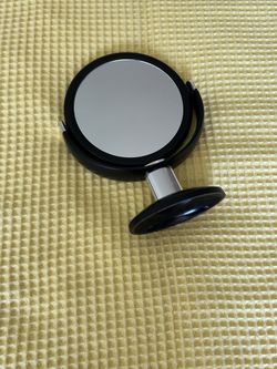 Round Black Vanity Magnification Mirror- 2 Sided