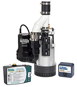 THE BASEMENT WATCHDOG Model BW4000 1/2 HP Combination Submersible Sump Pump with Cast Iron/Cast Aluminum Primary Sump Pump and Special CONNECT Batter